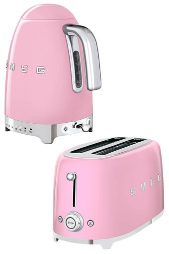 Smeg 2'li Elektronik Çeyiz Seti Pembe