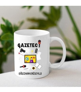 Hediye Vakti Gazetecilere Özel Tasarımlu Kupa Bardak