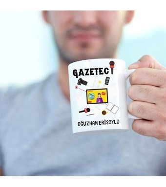 Hediye Vakti Gazetecilere Özel Tasarımlu Kupa Bardak