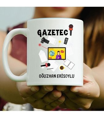 Hediye Vakti Gazetecilere Özel Tasarımlu Kupa Bardak