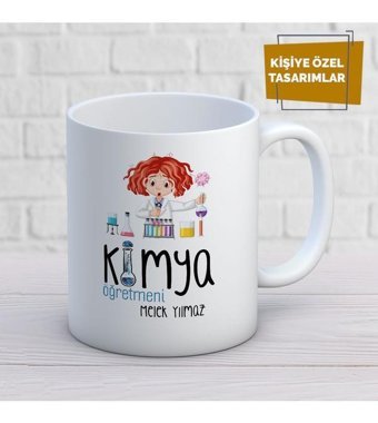 Mekstore İsim Yazılı Kimya Öğretmeni Kupa