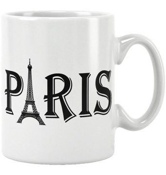 Qoeuyl Boutique Paris Eyfel Şehir Temalı Baskılı Kupa Bardak
