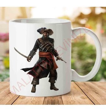Art Hediye A2507 Pirate Korsan İki Tarafı Baskılı Kupa Bardak