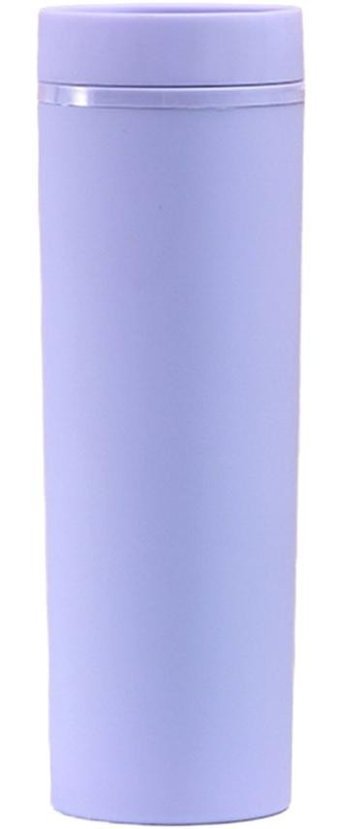 Luckystar Düz Renk 16Oz Çift Katlı Plastik Kupa - Mor