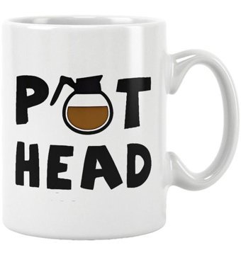 Qoeuyl Boutique Pot Head Baskılı Kupa Bardak