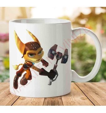 Art Hediye A2535 Ratchet Clank İki Tarafı Baskılı Kupa Bardak