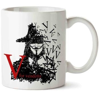 Art Hediye V For Vandetta 2 İki Tarafı Baskılı Kupa Bardak