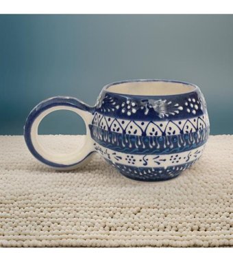 İlbay Çini Takı İlbay Seramik Kupa Mug Ece Aile Deseni
