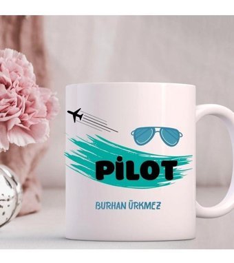 Hediye Vakti Pilotlara Özel Tasarımlı Kupa Bardak