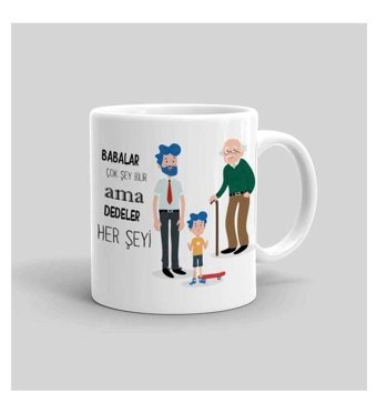 Mini Maker Kids Dede Baba Oğul Kişiye Özel Kupa Bardak