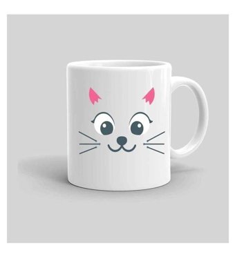 Mini Maker Kids Kişiye Özel Kedi Kupa Bardak