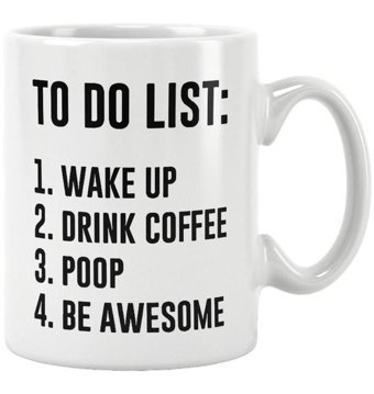 Qoeuyl Boutique To Do List Eğlenceli Baskılı Kupa Bardak