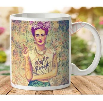Art Hediye 1-562 Frıda Kahlo İki Tarafı Baskılı Kupa Bardak