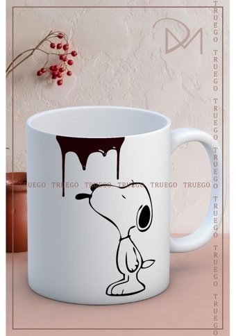 Truego Baskılı Kupa Bardak Seramik Mug - Akan Çikolata