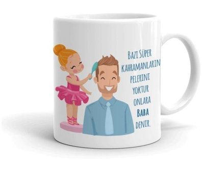 Mini Maker Kids Süper Kahraman Baba Kız Kupa Bardak