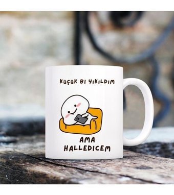 Hediye Vakti Küçük Bi Yıkıldım Tasarımlı Kupa Bardak