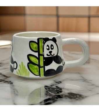 İlbay Çini Takı İlbay Klasik Seramik Kupa Mug Panda