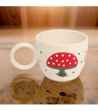 İlbay Çini Takı İlbay Seramik Kupa Mug Bulut Mantar
