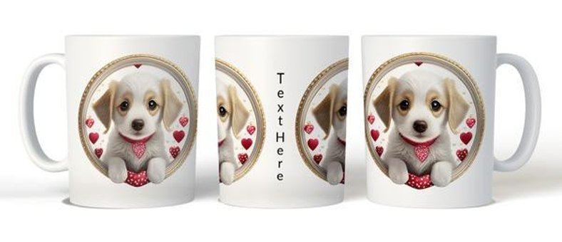 Kreatif Kupa Köpekli Kupa Bardak- Sevgililer Günü Hediyesi