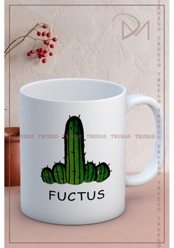 Truego Baskılı Kupa Bardak Seramik Mug - Fuctus