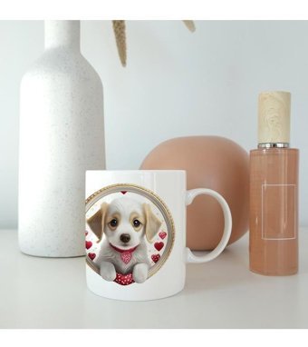 Kreatif Kupa Köpekli Kupa Bardak- Sevgililer Günü Hediyesi