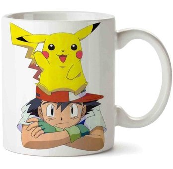 Art Hediye Ash Pokemon Pikachu İki Tarafı Baskılı Kupa Bardak