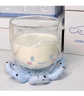 Netavantaj Cinnamoroll Çift Cidarlı Cam Kupa