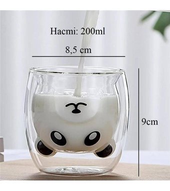 Piraye Gift Çift Cidarlı Panda Bardak