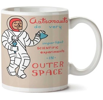 Art Hediye Bilimsel Astronot İki Tarafı Baskılı Kupa Bardak