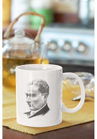 Baskıtech Atatürk Baskılı Porselen Kupa Bardak