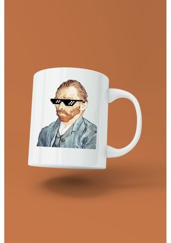 Baskıtech Thug Life Van Gogh Baskılı Porselen Kupa