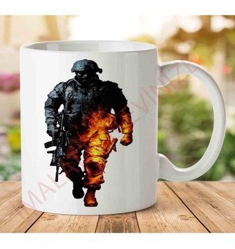 Art Hediye 1-2304 Battlefield İki Tarafı Baskılı Kupa Bardak
