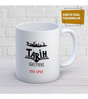 Mekstore İsim Yazılı Tarih Öğretmen Kupa