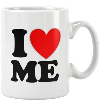 Qoeuyl Boutique I Love Me Baskılı Kupa Bardak