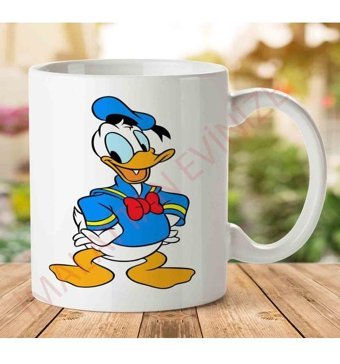 Art Hediye Donald-Duck-Png-Hd İki Tarafı Baskılı Kupa Bardak