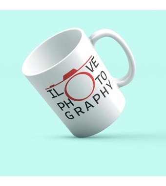 Mor Mürekkep Fotoğrafçı Kırmızı Tasarım Kupa