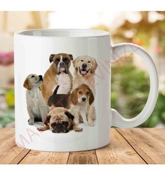Art Hediye Dog-Png-2 İki Tarafı Baskılı Kupa Bardak