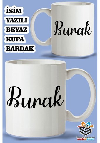 Sendealgelsin İsim Yazılı Beyaz Kupa Bardak
