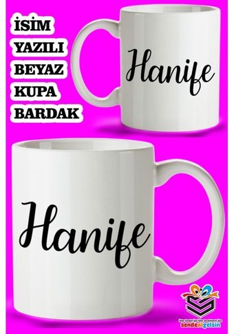 Sendealgelsin İsim Yazılı Beyaz Kupa Bardak