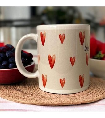 Heg Store Kalpli Desen Baskılı Sublimasyon Kupa