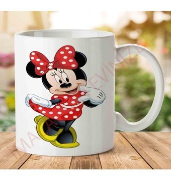 Art Hediye A2454 Minnie Mouse İki Tarafı Baskılı Kupa Bardak