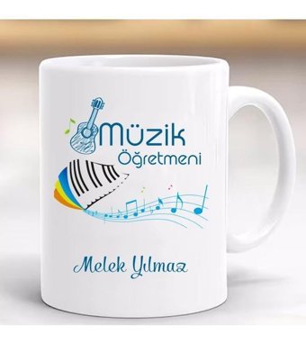 3 Er Öğretmenler Günü Hediye Kupa Müzik Öğretmeni Kişiye Özel