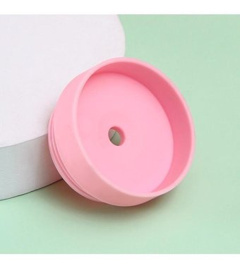 Luckystar Düz Renk 16Oz Çift Katlı Plastik Kupa - Mavi