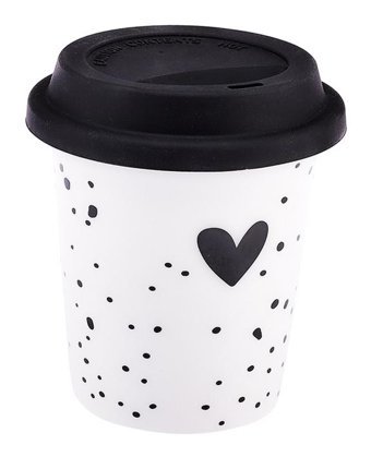 Emsan Amore Silikon Kapaklı Mug 300 ml Siyah
