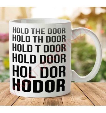 Art Hediye 1-1057 Hodor İki Tarafı Baskılı Kupa Bardak
