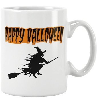 Qoeuyl Boutique Halloween Cadı Baskılı Kupa Bardak