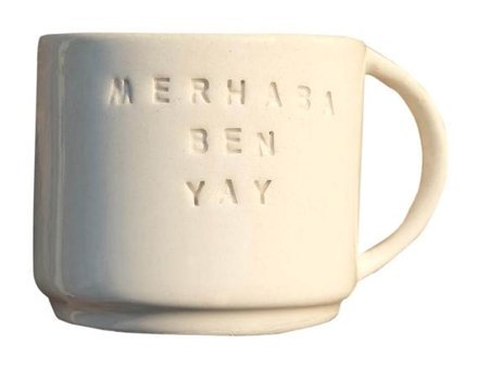 Petarya El Yapımı Seramik Burç Kupası - Merhaba Ben Yay
