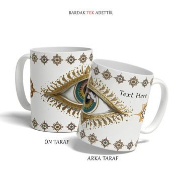 Kreatif Kupa Kişiye Özel Nazar Boncuklu Etnik Kupa