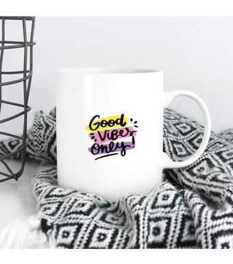 Pego Good Vibes Only Kupa Özel Tasarım Kupa