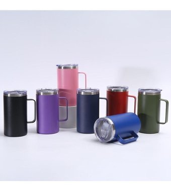 Luckystar 16Oz Kulplu Kupa - Kırmızı